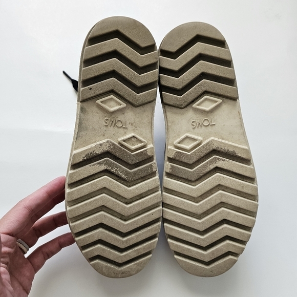 TOMS Womens Botas Lug Lace Up Sneakers Shoes Casual - Grey - Picture 8 of 9